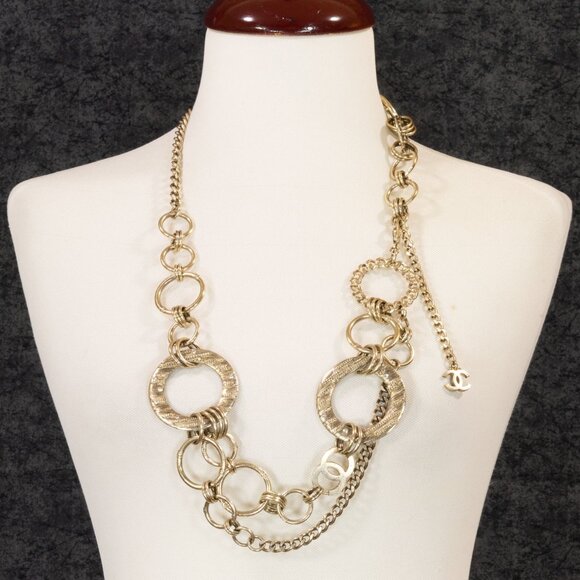 RUNWAY CHANEL 2006 COLLECTION CC METAL RHINESTONE CHAIN BELT/NECKLACE - Picture 12 of 13